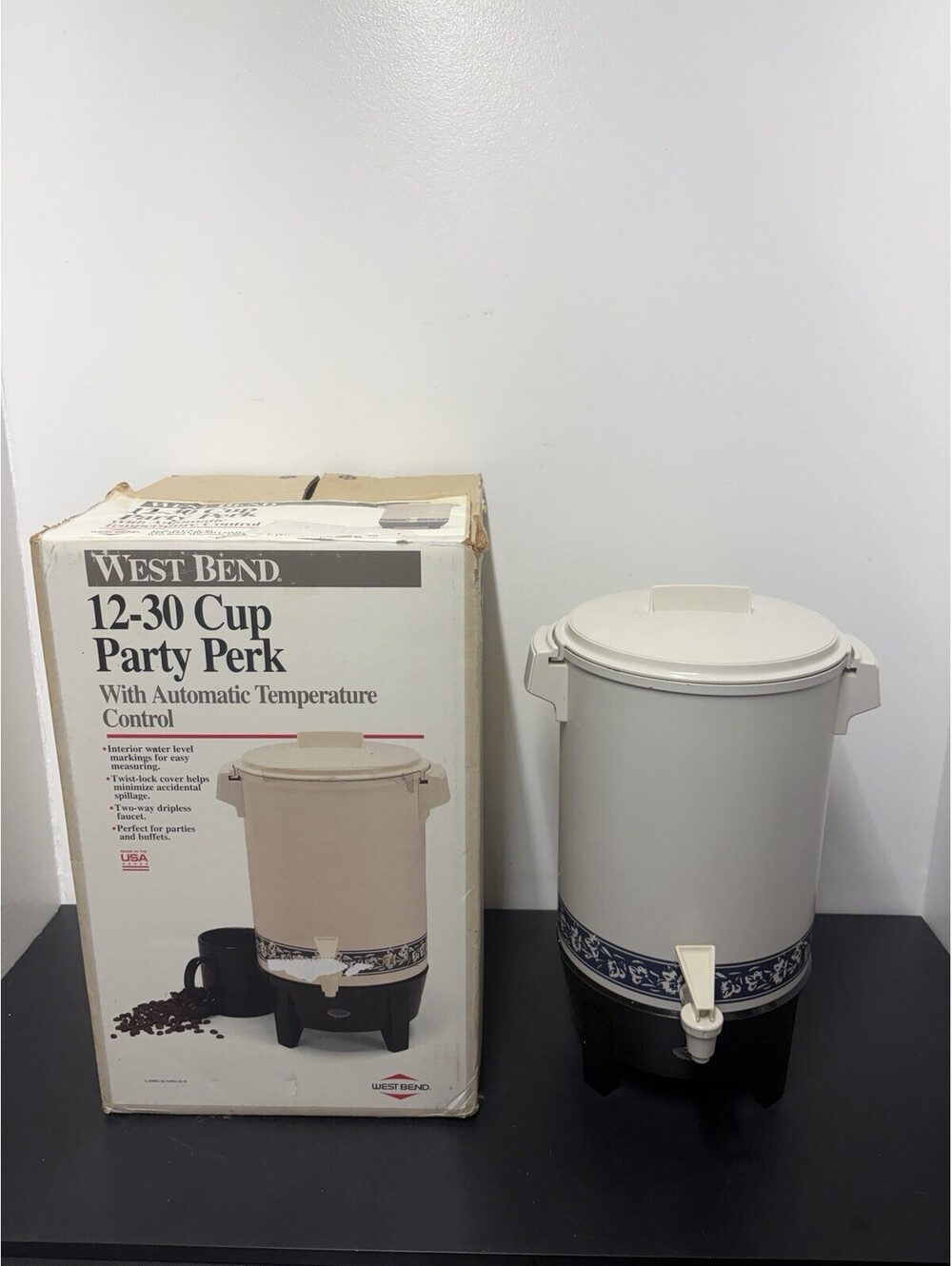 Vintage West Bend 58142 12-30 Cup Part Perk Coffee Maker In Original Box - Rare